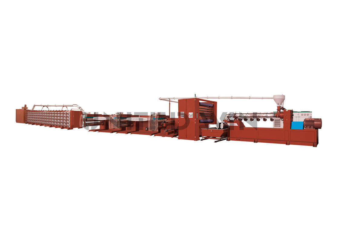 Three Layer PP Adhesive Tape Extrusion Line For Mesh Bag Strap 800mm